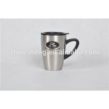 Double paroi café en plastique de silicium de voyage mug450ML